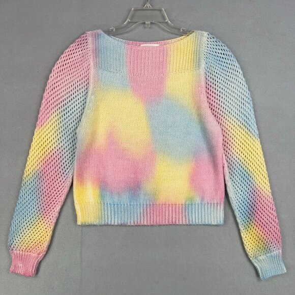 Love Shack Fancy Sweater Womens XS Pastel Rainbow Rosie Pullover Alpaca Wool - Picture 2 of 15